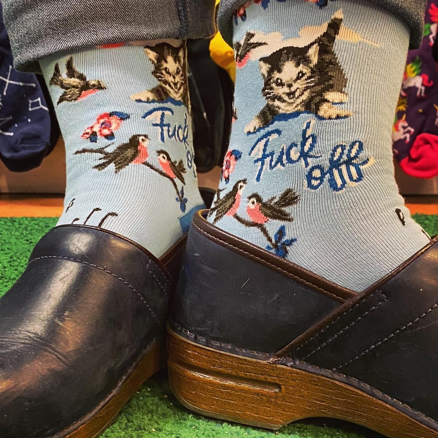 F*ck Off Kitty Cats Women's Crew Socks