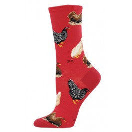 Hen House (Red) Women's Crew Sock