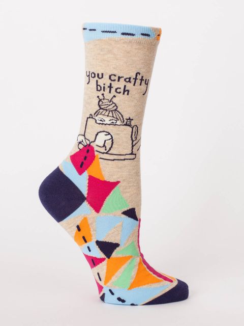 You Crafty Bitch Women's Crew Socks