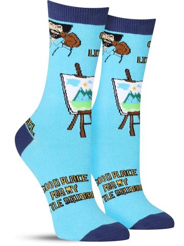 Bob Ross Little Squirrel Women's Crew Sock