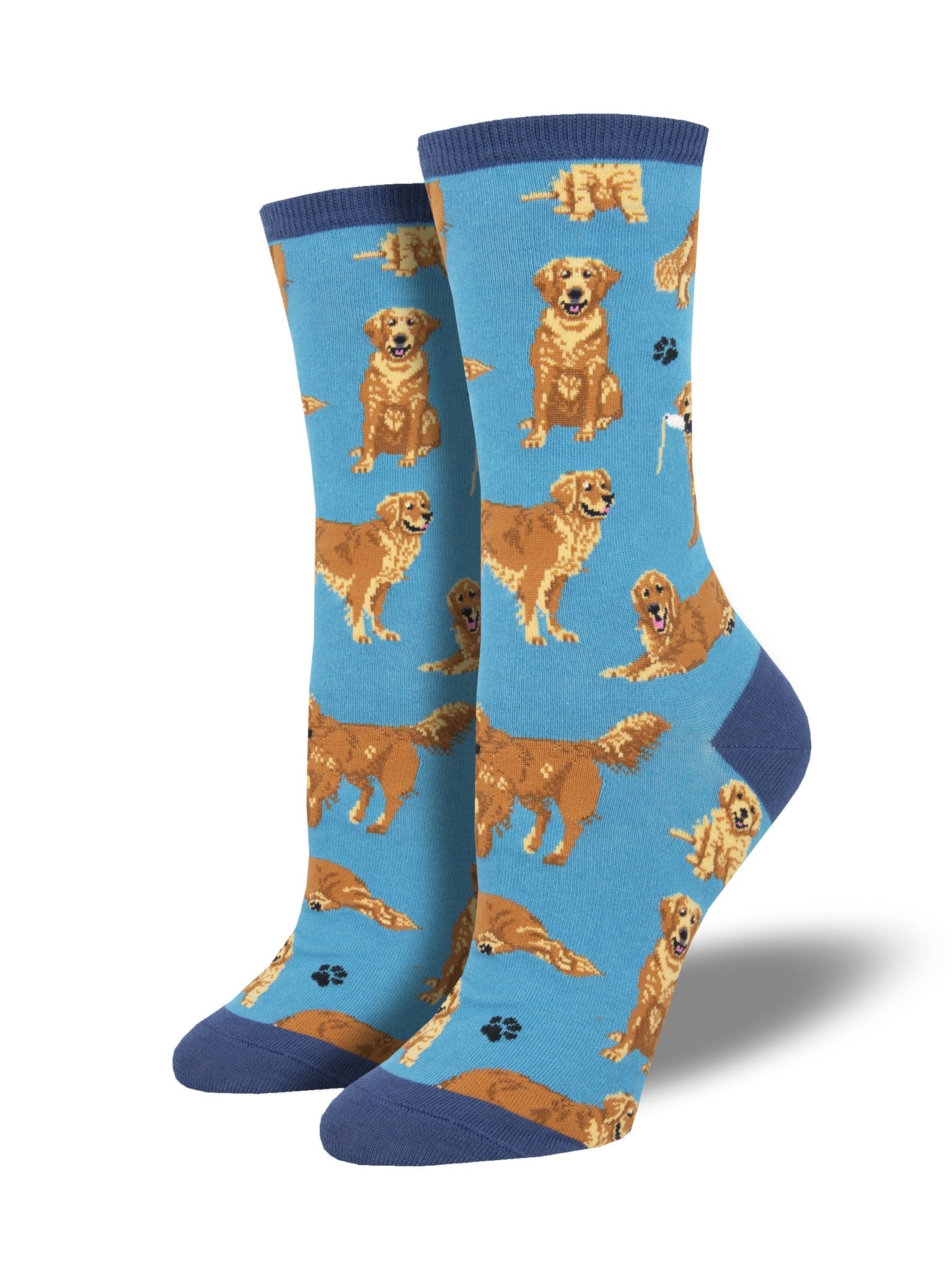 Golden Retriever (Blue) Women¡¯s Crew Socks