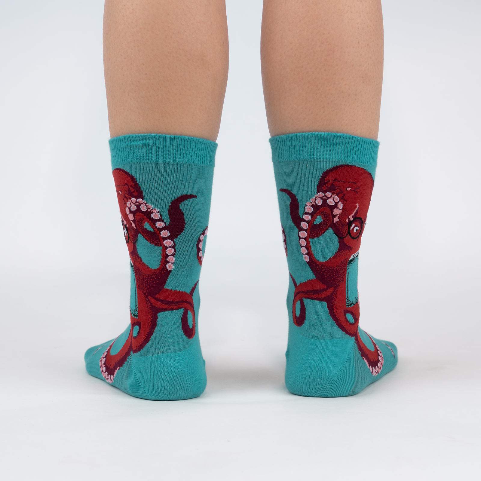 "Octive Reader, Octopus (Teal)  Women's Crew"