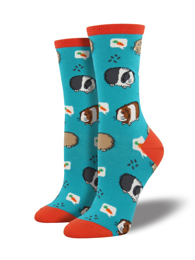 Guinea Pigs (Turquoise) Women¡¯s Crew Socks