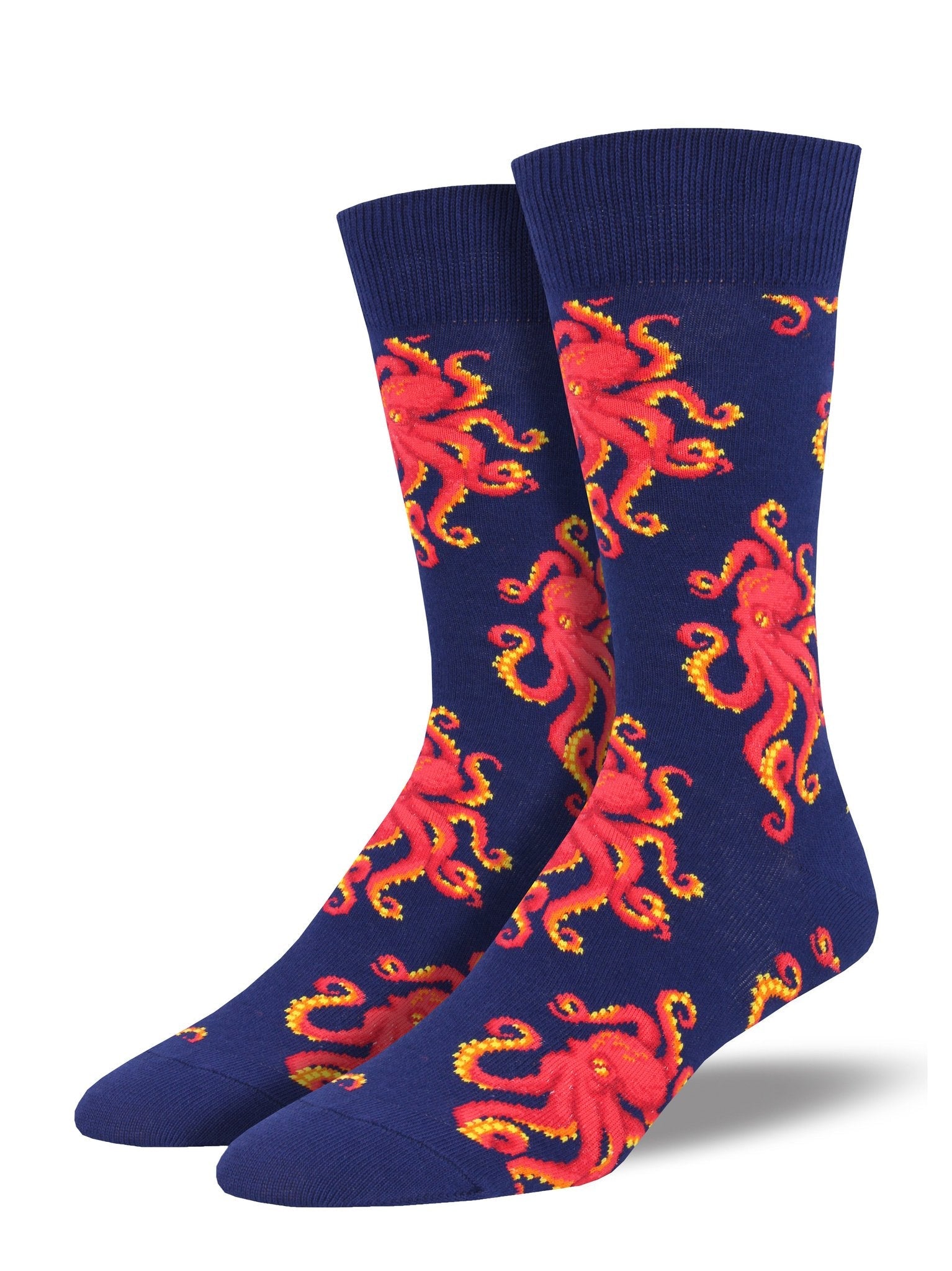 "Socktopus, Octopus (Navy) Men's Crew socks"