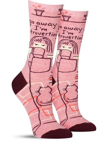 "Go Away, I'm Introverting Women's Crew Socks"